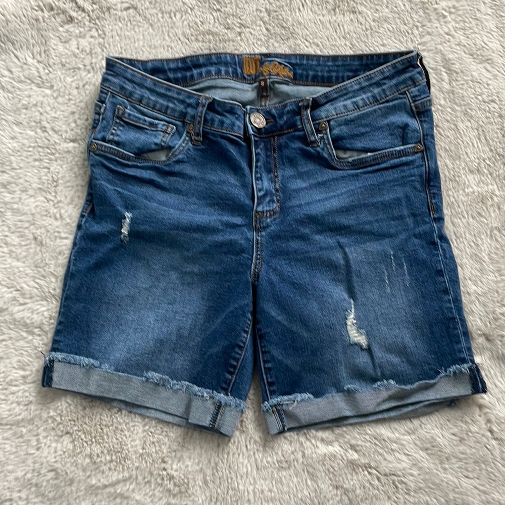 Womens denim shorts.